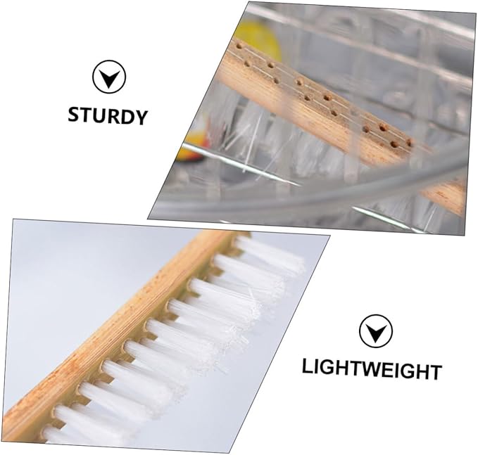 Totority 1pc Handle Bird Cage Cleaning Brush Bristles Easy to Clean Hard Reach Areas Essential Cleaning Supplies for Parrots and Other Birds