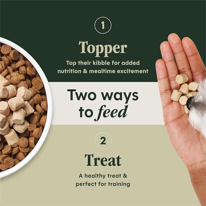 Instinct RawBoost Mixers, Freeze Dried Dog Food Topper, Grain-Free Recipe - All Natural Beef, 6 oz. Bag
