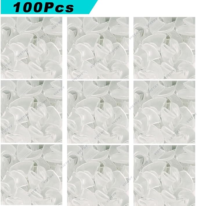 100pcs Cat Nail Caps Clear Cat Claw Covers Kitten Nail Caps with Adhesives and Applicators (S Clear)