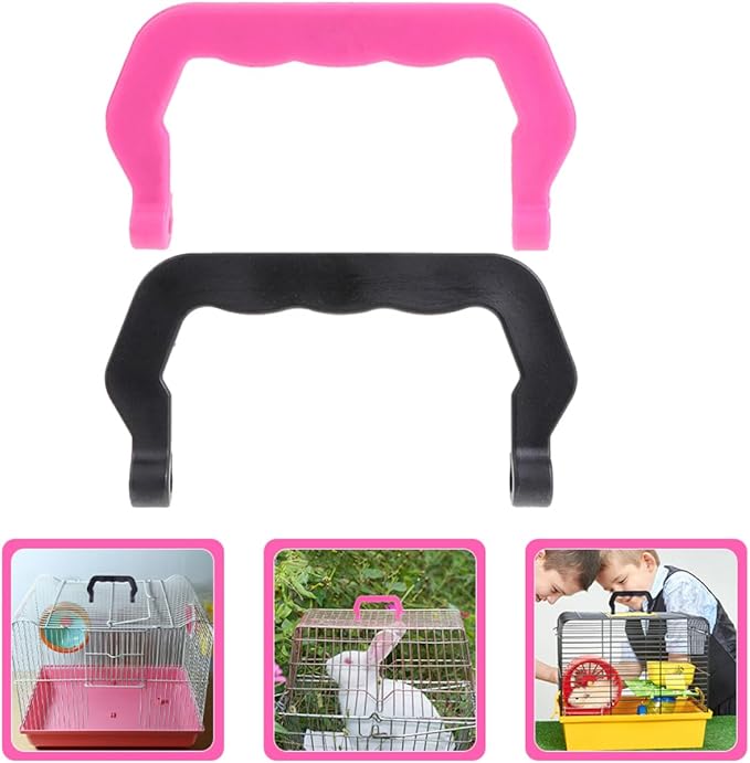 Mikikit 20pcs Portable PET Cage Handle Set Detachable Thickened Plastic Handles for Birdcage and Hamster Accessories Multi-use PET Cage Lifting Tool