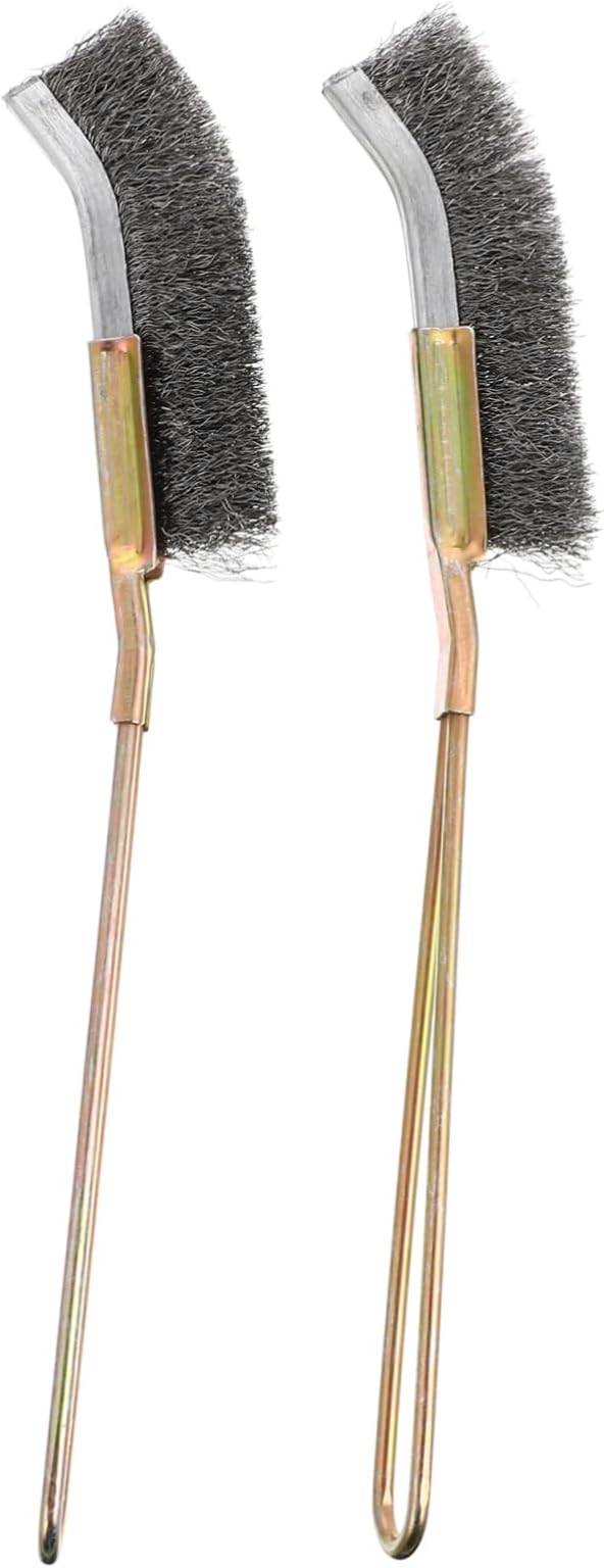 2pcs Copper Pet Cage Cleaning Brush Handle Bird Cage Brush for Easy Cleaning of Parrot and Bird Wire and Copper Material for Sturdy Use