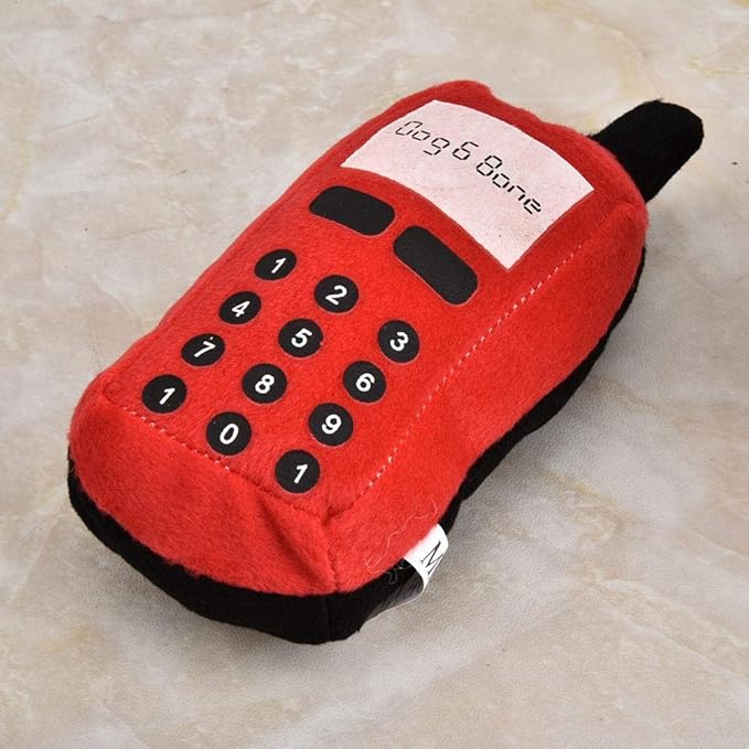 Squeaky Dog Toys, Squeaky Plush Cell Phone Toy Dog Chew Toy Pet Chew Squeaker Toys Funny Mobile Phone Shape Interactive Toy for Dog Cat