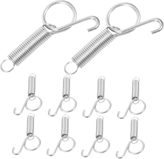 FRCOLOR 30pcs Cage Door Spring Hook High Elastic Material Feeder Hanger for Pigeon Quail and Bird Cages Easy to Install Secure Locking