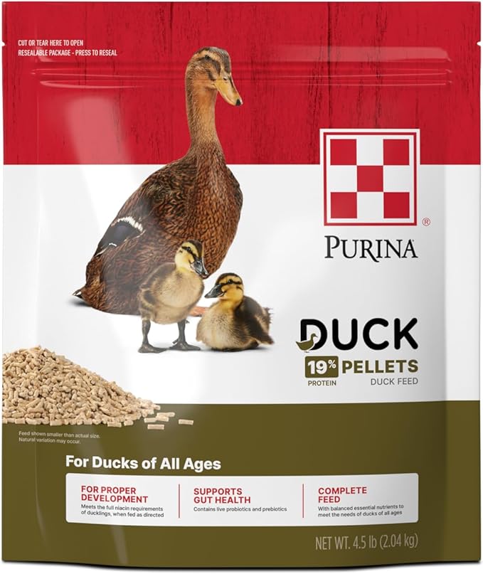 Purina | Nutritionally Complete Duck Feed for All Life-Stages | 4.5 Pound (4.5 LB) Bag