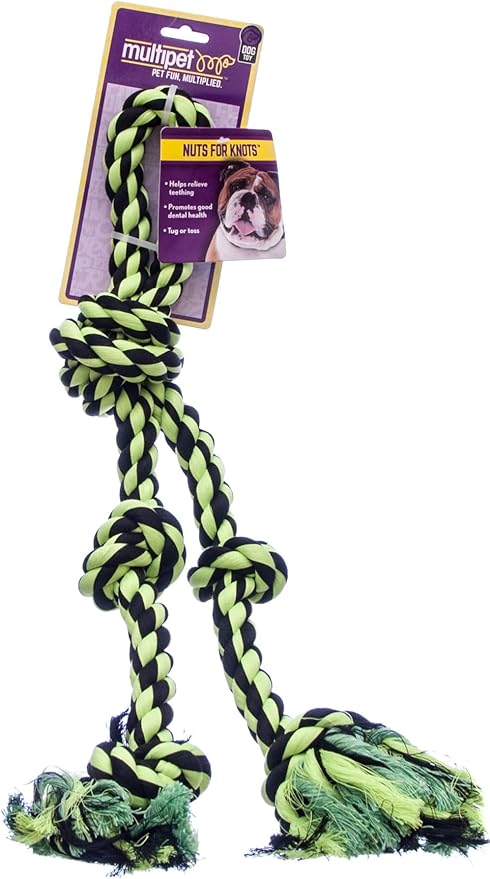 Multipet Nuts for Knots 20" Rope Tug with Danglers