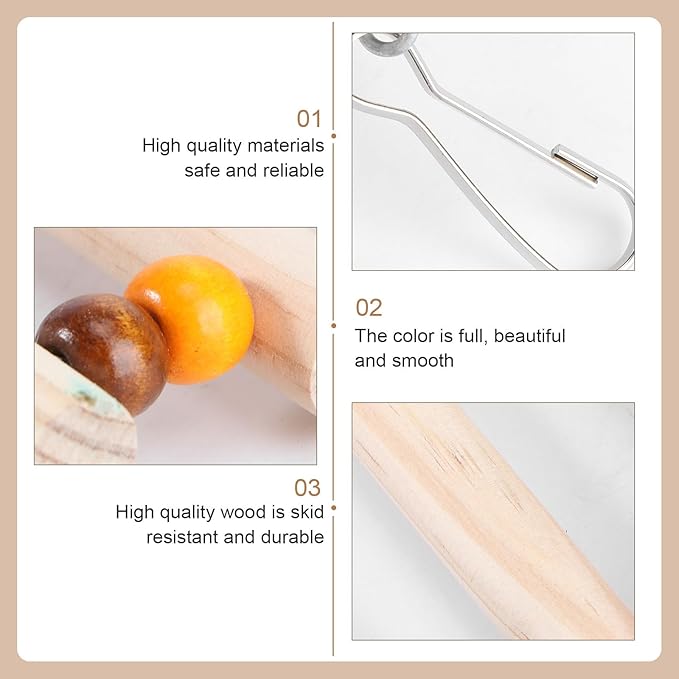 Mobestech Wooden Hamster Climbing Ladder Pet Playing Rainbow Small Animal Climbing Accessory for Hamsters and Birds Cage