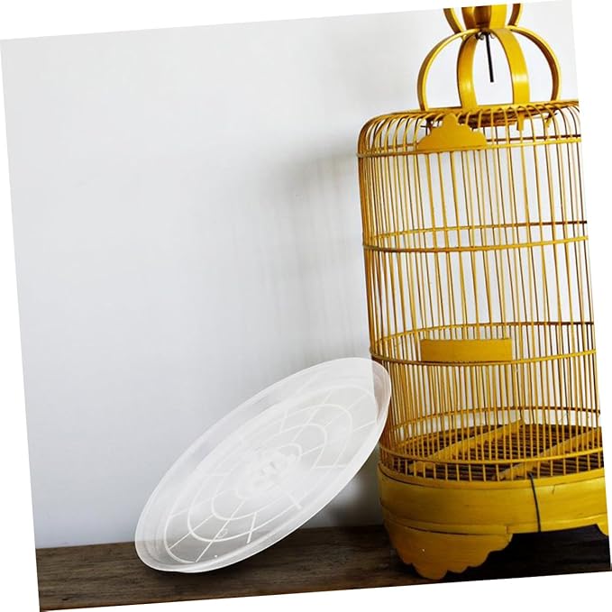 Happyyami 2pcs Transparent Bird Toilet Pan Durable Plastic Bottom Tray for Parrots Bunny Cage and Small Animals Easy to Clean Versatile Bird Cage Accessories for Enhanced Comfort and