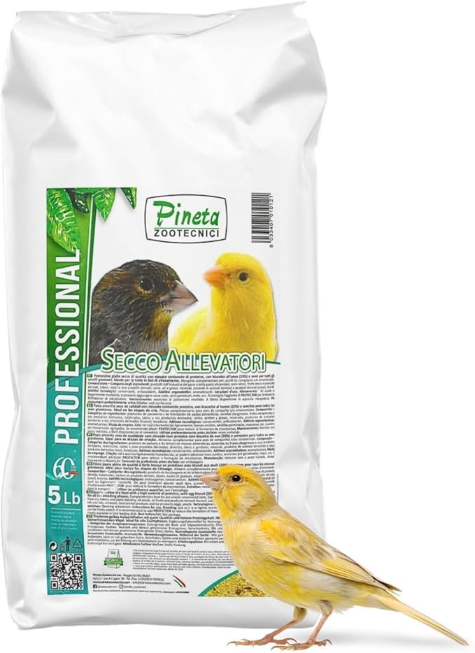 Secco Allevatori by Pineta Zootecnici 5 Lb - Egg Food for Poultry Rich in Fat and Protein, Finch, Parrot, Canary, Pigeon, Quail and Poultry, Feeder, Food Dispenser, Bird Food, Cage Accessories