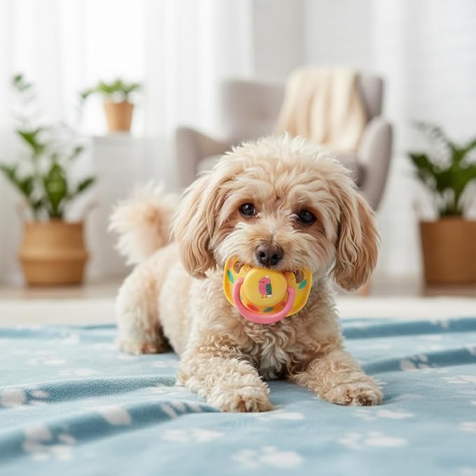 Pet Silicone Calming Pacifier, Dog Pacifiers for Small Dogs, Kitten Pacifiers, Puppy Teething Toys and Cat Chew Toys, Essential Pet Supplies, Puppy Essentials and Kitten Supplies (Chicks)