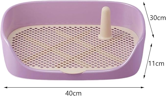 Litter Tray Pet Kitten Toilet Training Potty Pet Litter Pan Portable Design Anti Splashing Function Suitable for Small Animal Indoor Outdoor, Purple 40x30x11cm