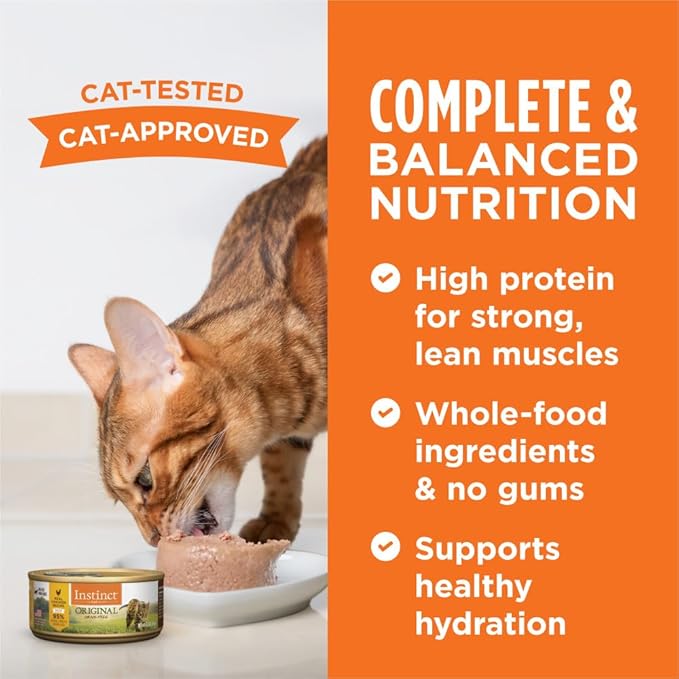 Instinct Original Pate Wet Cat Food, Grain Free Recipe - Variety Pack, 5.5 Ounce (Pack of 12)