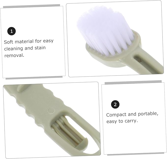 Long Handle Bird Cage Brush Pet Cage Cleaning Tool with Gentle Bristles Universal for Dog