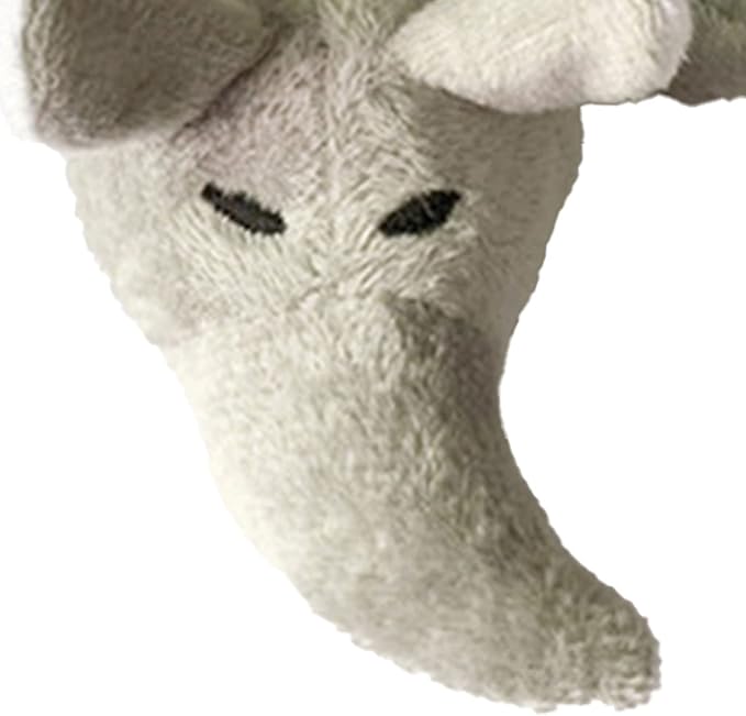TOPINCN Dog Plush Toy, Clean Teeth Cleaning Striped Animal Flexible Dog Squeaky Plush Toy with 4 Legs for Cat for Outdoor (Elephant)
