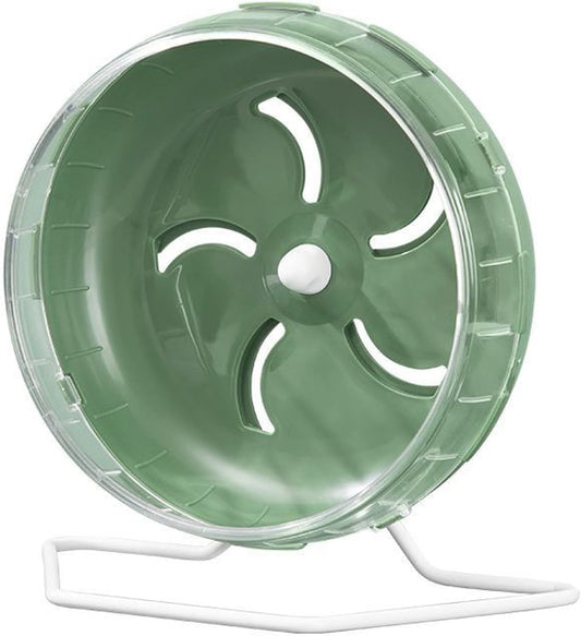 Jeeone Silent Hamster Wheel 7 inch, Hamster Exercise Wheel, Height-Adjustable Hamster Wheel Cage Accessories, Hamster Running Toys Small Animals Exercise Wheels (Green)