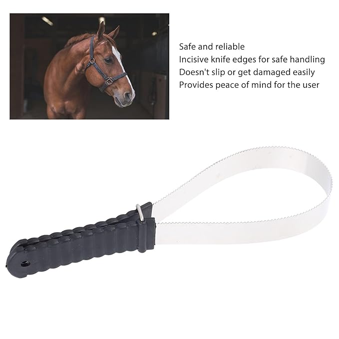 Dual-Sided Shedding Blade,Professional Stainless Steel Safety Horse Fur Scraper-Suitable for Pets Such As Horses, Cats and Dogs