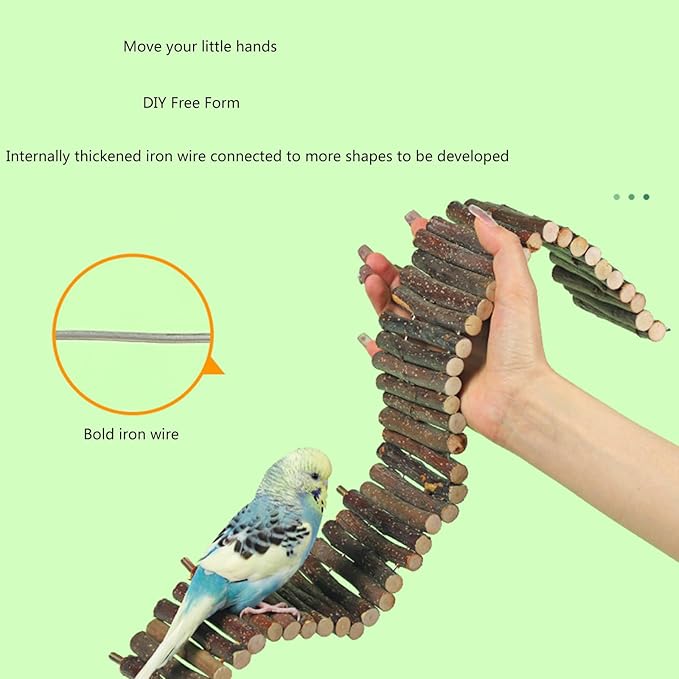 2PCS Bird Gym Stand Toy Birdcage Climbing Ladder Grinding Chewing for Small Birdcage Accessories Pet Supply Grinding
