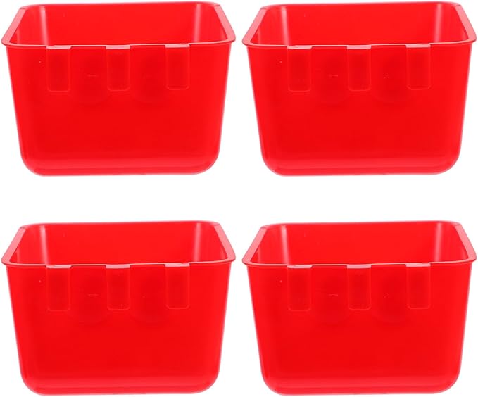 Abaodam 4pcs Thickened Bird Cage Feeding Bowl Versatile Pet Water Cup Crate Food Bowl for Birds Rabbits Poultry