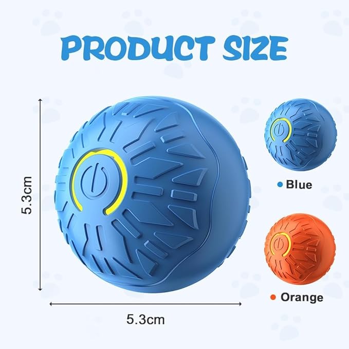 Interactive Dog Toys for Small Dogs, Dog Balls Automatic Rolling Ball for Puppy Small Medium Dogs and Cat, Self Moving Jumping Bouncing and Rotating Toy for Indoor Cats and Dogs (Blue)