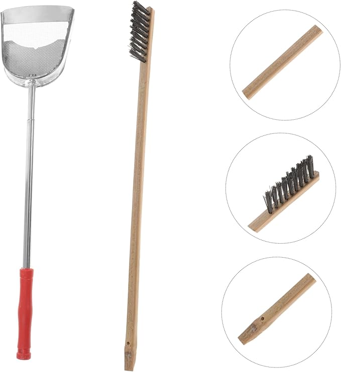 Milisten 2pcs Parrot Cage Cleaning Kit Brush and Shovel Bird Cage Maintenance Easy to Use Accessories for Healthier Pet Environment