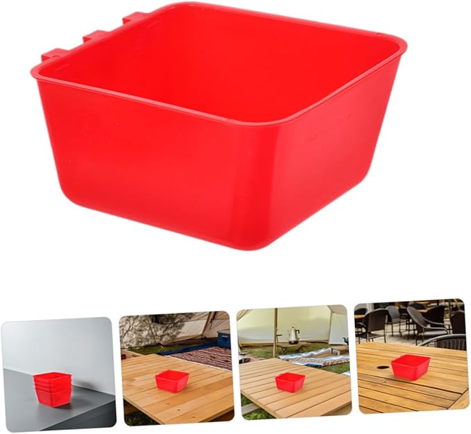Totority 6pcs Hanging Rabbit Feeder and Bird Cage Water Bowl Set 12.5 * 9.5 * 6CM Sturdy PET Feeding Cups for Small Animals Easy to Install Suitable for Chickens and Rabbits