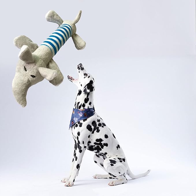 Zerodis Soft Stuffed Animal Shape Dog Chew Toy, Teeth Grinding Toy for Puppies and Cats, Fun Interactive Game (Elephant)