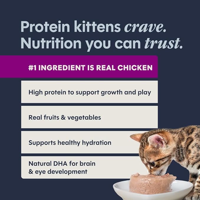 Instinct Pate Kitten Entrees, Wet Canned Cat Food, Grain-Free - Real Chicken, 5.5 oz. Cans (Pack of 12)