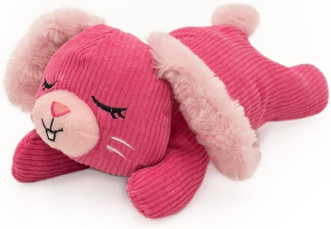 ZippyPaws Snooziez Bunny with Shhhqueaker Pink 4.57 x 5.35 x 11.3 inches