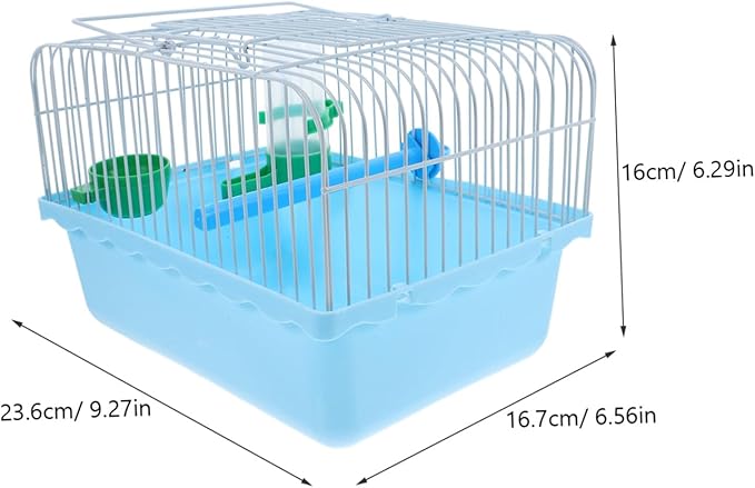 Portable Multi-Functional Bird Carrier Cage for Parrots and Small Animals Spacious Abs and Iron Travel Cage with Comfortable Interior Sturdy Design for Easy Transport Random Color