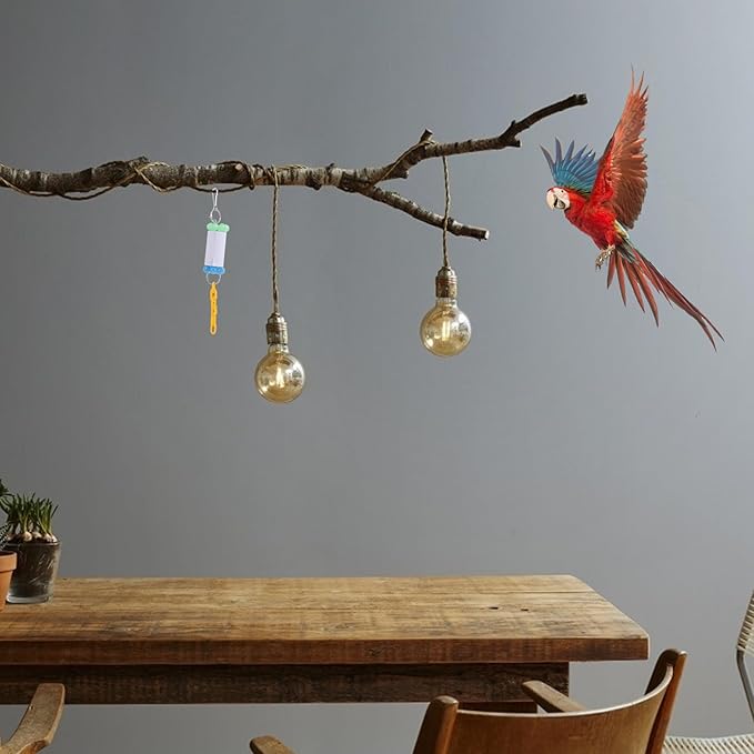 Parrot Hanging Chewing Paper Roll Pendant Bird Grinding Chewing for Pet Birds Cage Play Accessory Random Color