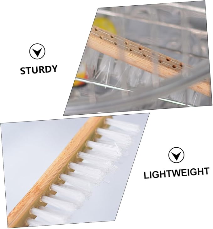 Garneck 1pc Long Handle Birdcage Brush Nest Cleaning Scraper Bird Droppings Brush Cage Cleaning Supplies