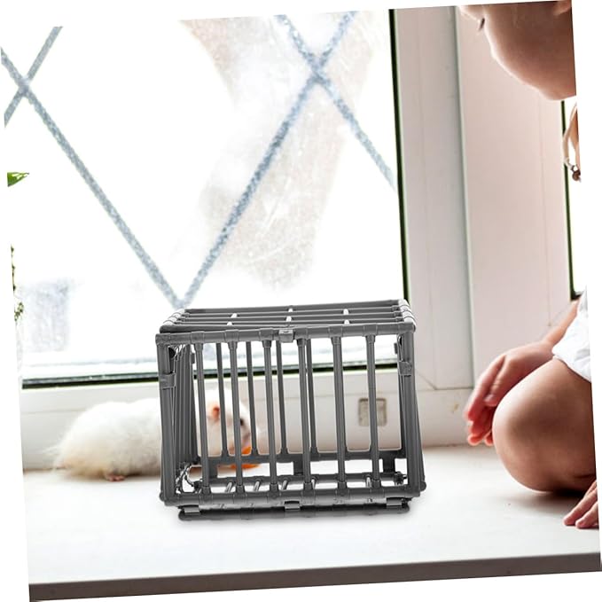 VICASKY 3pcs Miniature Cage Model for Small Animals DIY Toy Accessories Action Figure Cage Decor for Pets
