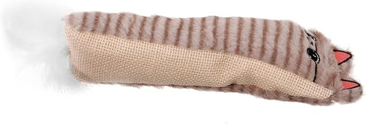 Catnip Stuffed Cat with Crinkle Paper Small Plush Interactive Molar Teething for Indoor Cats and Kittens
