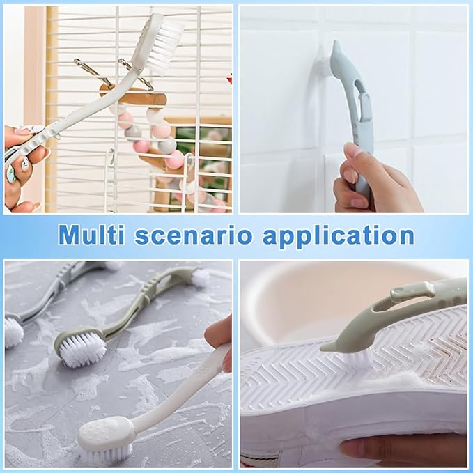 Bird Cage Cleaning Brush with Long Ergonomic Handle - Durable Bristlesfor Cleaning Parrot Cages, Kennels, and Perches,Removes Poop and Keeps Bird Cages Fresh,Essential Bird Cage Accessory（3Pcs）