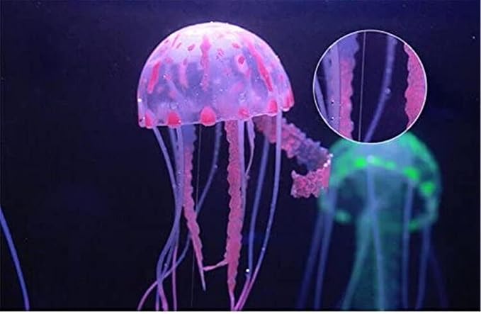 GANPUB Purple Artificial Simulation Glowing Jellyfish Suitable for Fish Tank,Aquarium Decoration Purple Popular,Aquarium Decor,Fish and Aquatic Pets