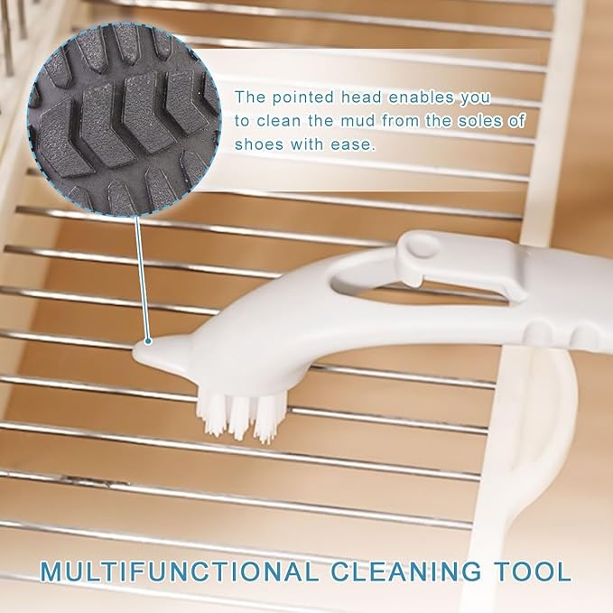 Bird Cage Brushes Cleaner with Two Brush Heads Long Handle Tool for Small Animal Birds Hamster Ferret Turtle Cages Cleaning (3PC)