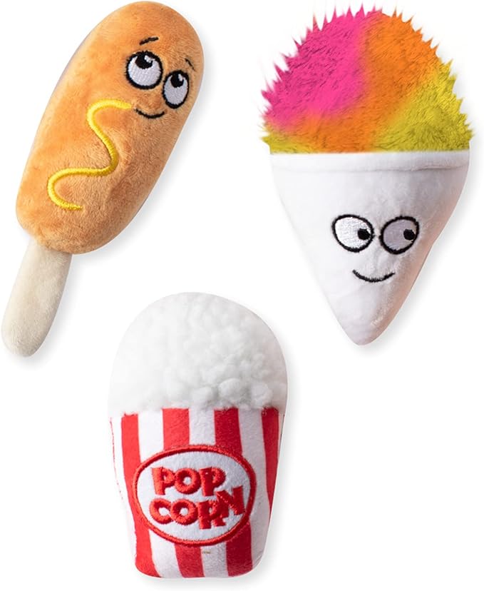 Fringe Studio Plush Dog Toy Set, FAIR Foods, 3 Piece Set, PetShop Collection (289505)