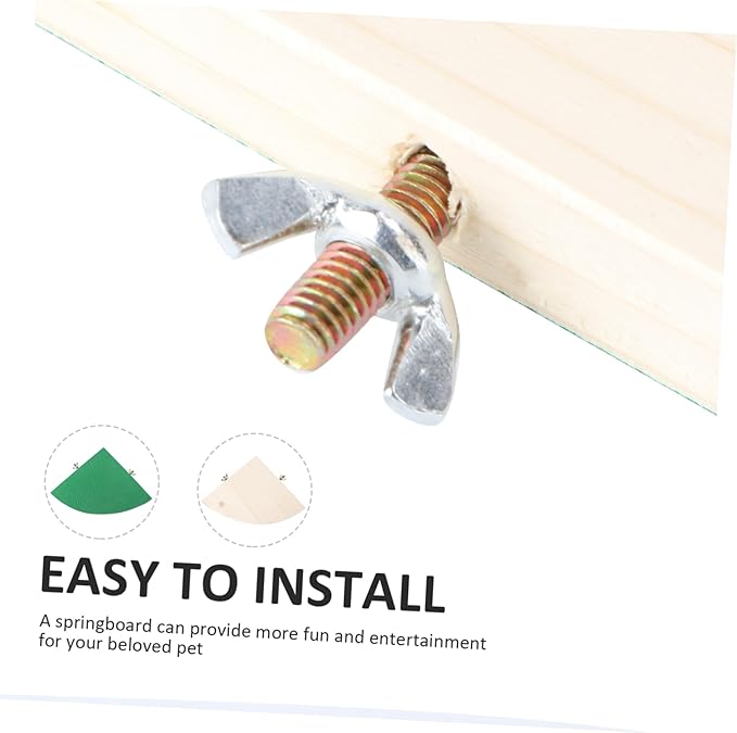 KESYOO Wooden Pet Platform for Small Animals Frosted for Hamsters Squirrels and Parrots and Chew- Pet Cage Accessory Random Color