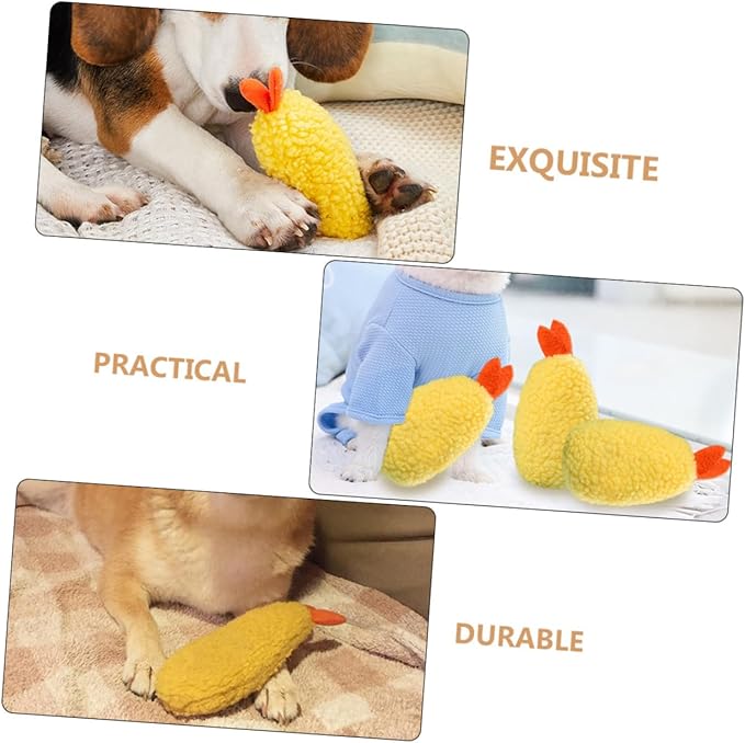 Dog Vocalizing Plush Chew Toy 2 Pack for Healthy Teeth and Gums Interactive Pet Comfort Plaything for Cats and Dogs 5.11X2.36X1.96 Inches