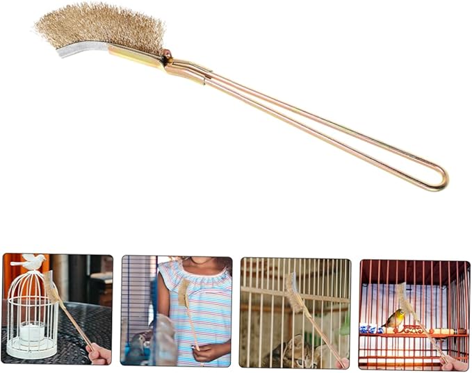BESPORTBLE Versatile Bird Cage Cleaning Brush Wire Brush Head Bird Droppings Cleaner