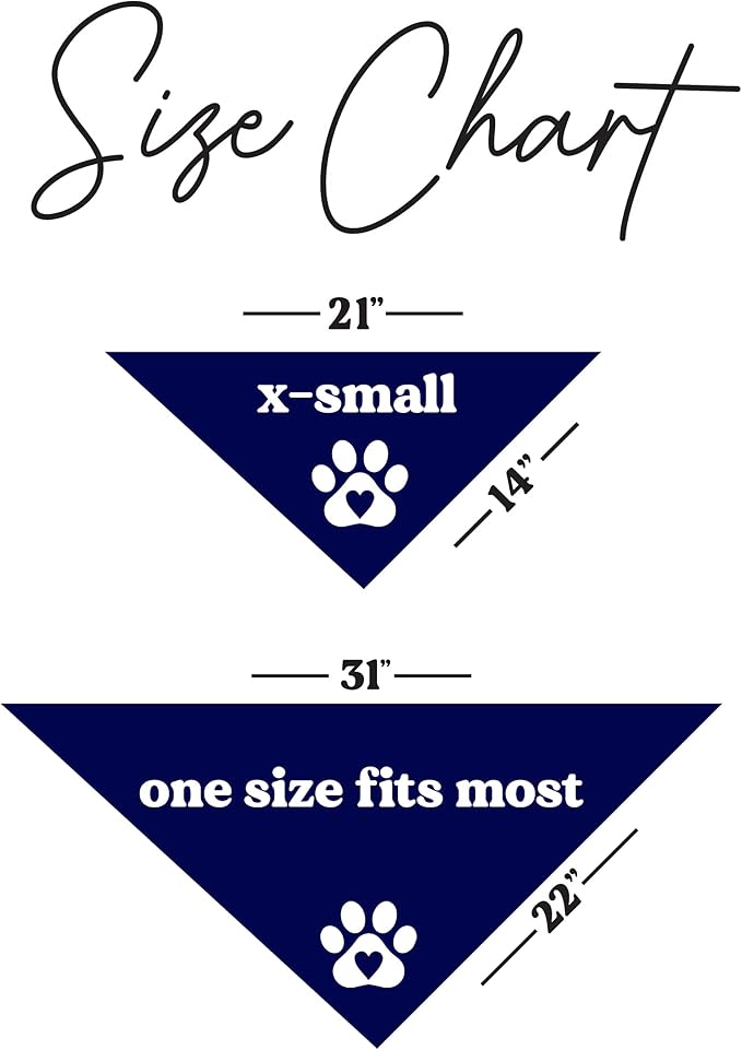 I'm Deaf Dog Bandana | 100% Adjustable Cotton Triangle | Made in USA | Deaf | Impaired | Hearing Loss Accessory | Warning | (Navy, OS 412)