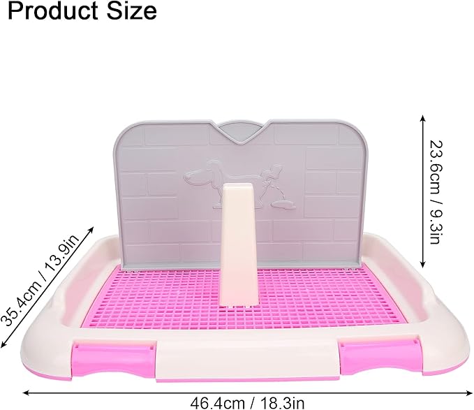 Puppy Training Toilet, Dog Training Toilet Pad Cat Potty Fence Dog Scheduled Urination Potty Tray, 18.3 x 13.9 x 9.3in