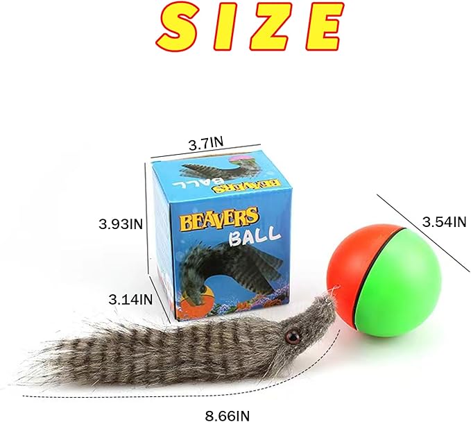 All Purpose Beaver Ball Weasel Ball Bath Toy for Children Adults Dogs Or Cats of All Varieties Suitable for Swimming Or Bathing in The Pool (2 Sets)