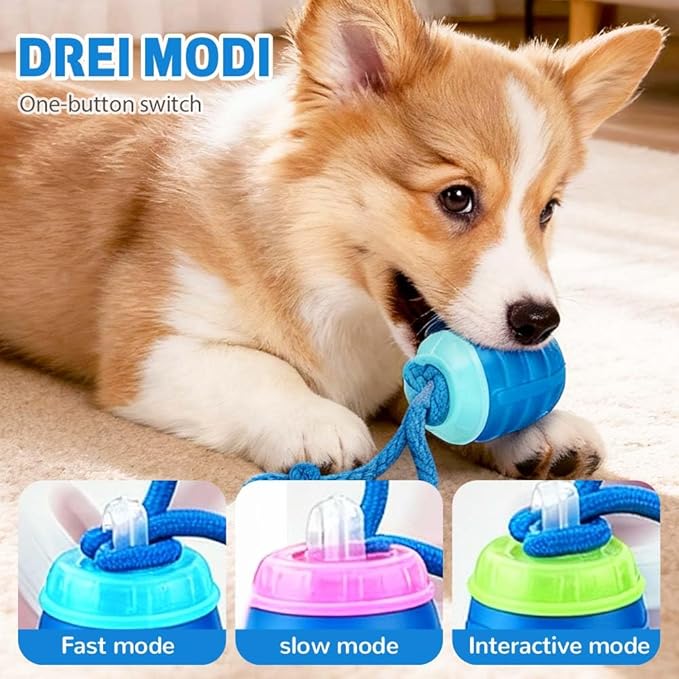 Interactive Dog Toys, 2026 Upgraded Motion Activated Squeaky Cat Balls, 360° Smart Automatic Rolling Moving for Bored Pet Cats Dogs, Interactive Dog Balls (Red)