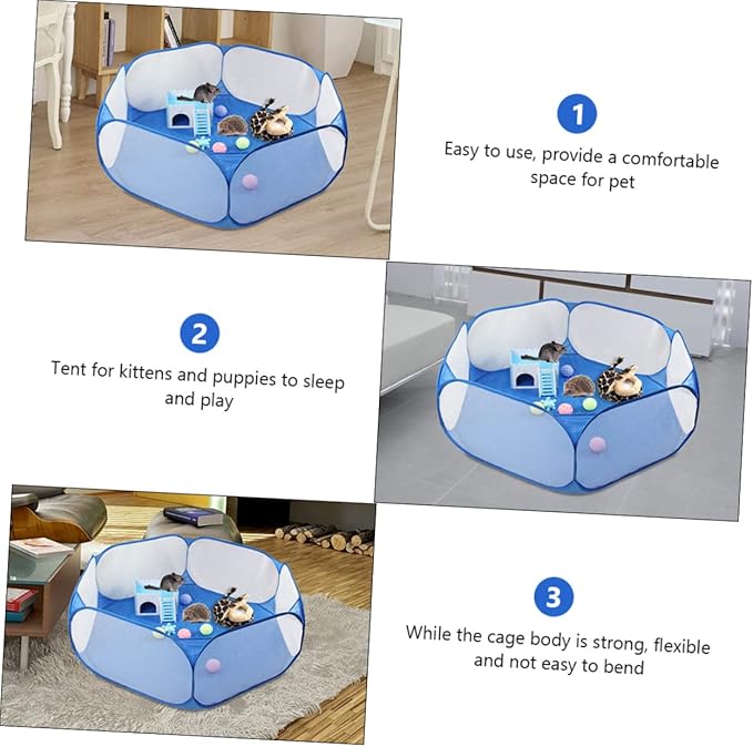 Portable Pet Tent for Dogs and Cats Folding Playpen Breathable Design for Use Scratch-Resistant