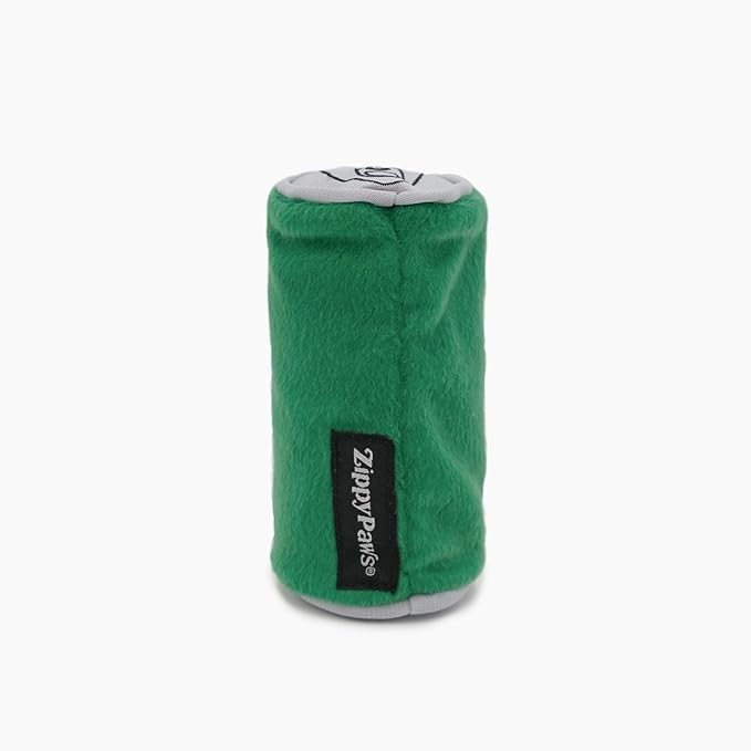 ZippyPaws Squeakie Can - Dos Puppies, Funny Alcohol Dog Toys for Small & Medium Dogs, Beer Can Puppy Toys for Dog Birthday