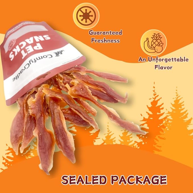 Creamy Duck & Milk Jerky, Irresistible Novel Protein Dog Treats, Calcium-Rich Tender Chews for Strong Bones & Sensitive Dogs (Duck,3 Pack x 10.58 Ounce(Pack of 3))
