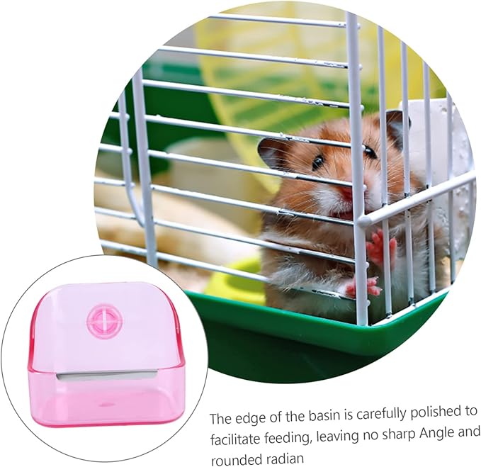 UPKOCH 1pc Small Animal Feeder Bowl Plastic Cage Bowl for Bunny Small Pets Lightweight Durable Easy to Clean for Bird Cages
