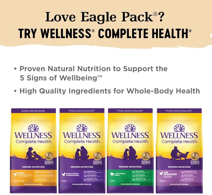 Eagle Pack Natural Dry Reduced Fat Dog Food, Pork & Chicken, 30-Pound Bag