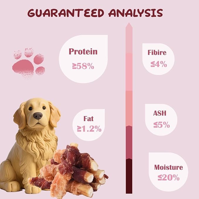 Healthy Dog Treats, Chicken Duck Wrapped Beef Cartilage Dog Chews, Long Lasting Grain Free Rawhide Free Dog Bones for Small Medium Dogs Daily Teeth Grinding Cleaning Chewing Snacks
