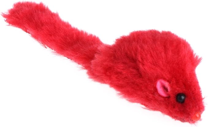 10PCS Plush False Mice Cat Toys Sound Making Interactive Play Soft Material Random Colors for Indoor Cats Entertainment